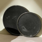 Stone Lain Eden 4-Piece Dinner Plate Set Stoneware, Charcoal Grey