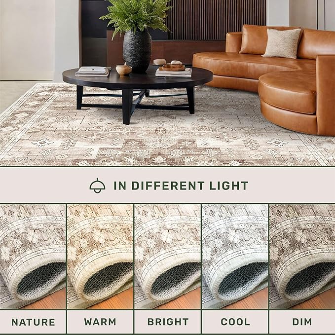 Boho Washable 3x10 Hallway Runner Rug, Non-Slip Stain & Fade Resistant - Image 6