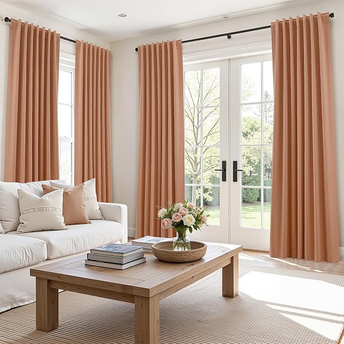 100% Blackout Curtains 102 Inch Length 2 Panels Set - Image 9