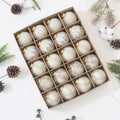 20PCS Velvet Ornaments for Christmas Tree, 2.36INCH Glitter Flocked Christmas Ornaments Decorations Balls Set Decor