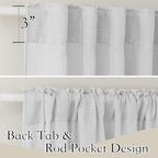 RYB HOME Sheer Curtains 102 inches, Extra Long Floor to Ceiling Curtains | Half - Image 2