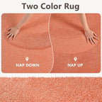 2x3 Orange/White Area Rug Washable Non-Slip Soft - Image 9