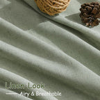 Desert Sage Linen Curtains 90 Inch Long 2 Panels Set - Image 5