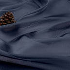 Navy Blue Sheer Curtain 90 Inches Long 2 Panels Set, Solid Filmy Drapes - Image 7