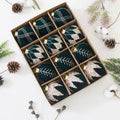 3.15INCH Green Velvet Ornaments for Christmas Tree, 12PCS Glitter Flocked Christmas Ornaments Decorations Balls Set Decor