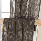 Furman Cafe Curtains 30 Inch Length 2 Panels Set, Elegant Geometric Jacquard - Image 6