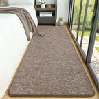 2x8 Runner Rug for Hallway, Long Runner Rugs Non Slip, Matte Brown | Soft - Image 2