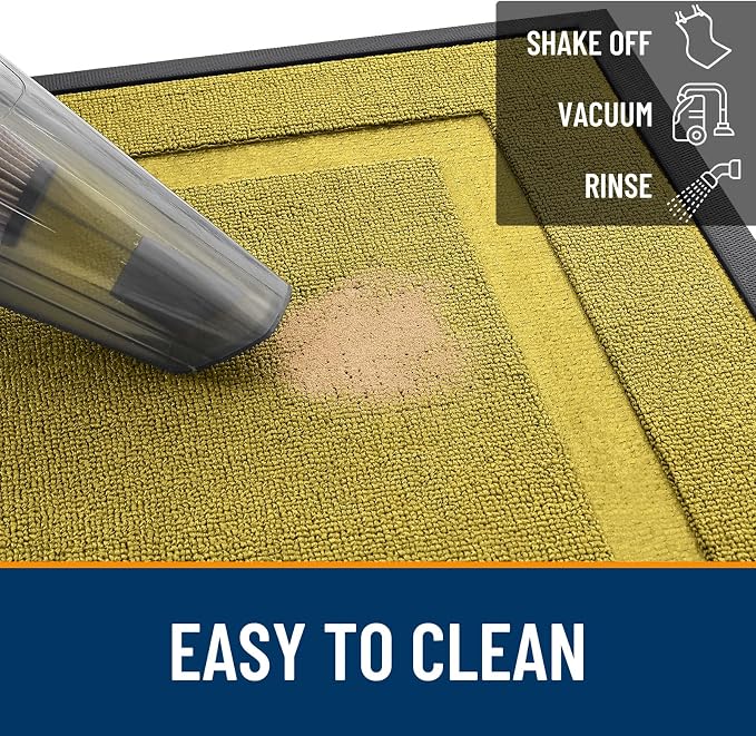 OLANLY Front Door Mat Outside 29.5x17, All-Season Heavy-Duty Rubber Doormat | - Image 6