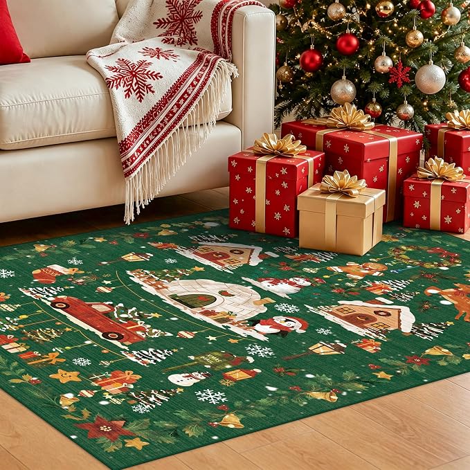 2x5 Christmas Runner Rug for Hallway - Image 2