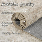 Schweek 2x10 Beige Washable Kitchen Runner Rug Long Runners - Image 5