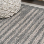 JONATHAN Y Khalil Modern Berber Stripe Gray/Cream Runner Rug, Contemporary - Image 6