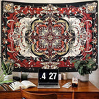 CHDGDHC Mandala Tapestry - Moth Wall Hanging, UV Resistant, Machine Washable, Lightweight, Psychedelic Bedroom Aesthetic Decor for Bedroom, Living Room, Yoga Room - 79.92x59.84 Inch