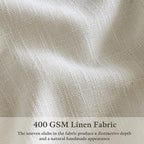 Cream Ivory Linen Pleated Memory Shaped Light Filter Curtains 84 Inch Long | - Image 3