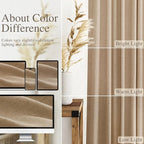 Sand Beige Linen Curtains for Living Room 105 Inches Long Simple Modern Light - Image 3