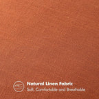 MIULEE Decorative Linen Euro Sham Pillow Covers 26x26 Rust | Boho Farmhouse​ - Image 7