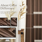 Caramel Brown Linen Curtains 84 Inches Long - Image 4