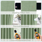 100% Blackout Linen Curtains 84 Inch Length 2 Panels Set - Image 5