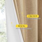 NICETOWN 100% Absolutely Blackout Linen Curtains - Image 5