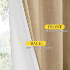 NICETOWN Full Shade Curtain Panels, 62 x 63 inch, Pair of Energy Smart & Noise - Image 5