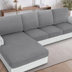 H.VERSAILTEX Sectional Couch Covers 8 Pieces Stretch Sofa Covers by HVERSAILTEX