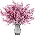 Sggvecsy 10 Pcs Babys Breath Artificial Flowers Gypsophila Bouquets Bulk Real Touch Fake Silk Flowers for Home Wedding DIY Floral Arrangement Kitchen Table Centerpiece Festival Decoration (Pink)
