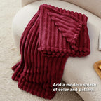 Bedsure Soft Twin Blanket for Bed Decor Gifts Deep Red 60"x80" | Birthday Gifts - Image 5