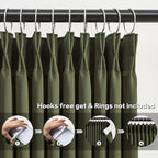 Dark Olive Pinch Pleated Curtains 45 Inches Long - Image 2