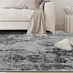 5x8 Area Rugs for Living Room Washable Bedroom Dining Room Black Grey Gold | - Image 9
