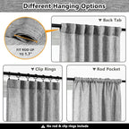 MYSKY HOME Long Sheer Curtains Farmhouse, Sliding Door Curtain - Image 3