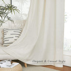 NICETOWN Flax Natural Linen 78 inch Curtains - Image 6