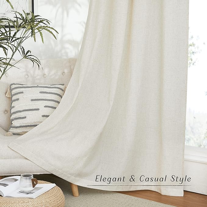 NICETOWN Natural Linen Curtains - Image 5