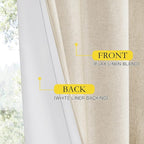 NICETOWN Linen Blackout Curtains 45" Long - Image 5