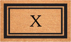 Calloway Mills 152961830X Black Border 18" x 30" Monogram Doormat, (Letter X)