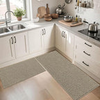 BEQHAUSE Kitchen Rugs and Mats 2PCS Non-Slip, Light Beige | Kitchen Mats - Image 8