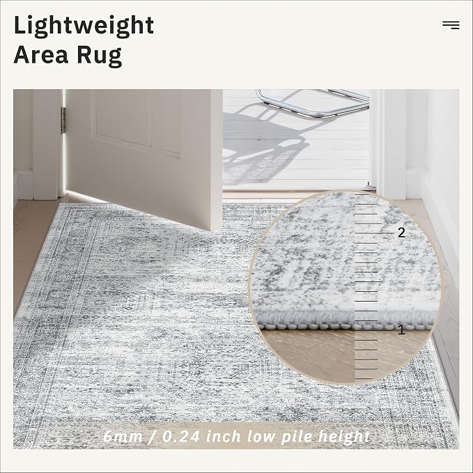 Soalmost Washable Kitchen Runner Rug 3x6 Hallway Entry Rugs Non-Slip, Foldable - Image 7