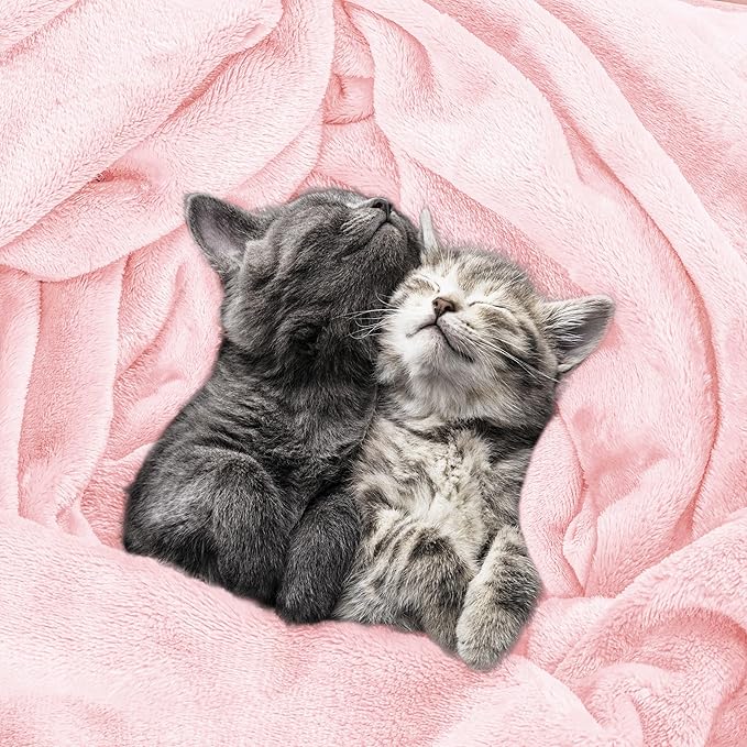 Utopia Bedding Ultra Soft Fleece Bed Blanket Twin Size Pink | Microfiber Plush - Image 4