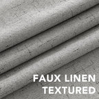 H.VERSAILTEX Linen Blackout Curtains 45 Inches Long 100% Blackout Thermal - Image 4