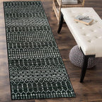 Lahome Moroccan Black Rug 2x8 Washable Non-Skid Kitchen Floor Runner, - Image 6