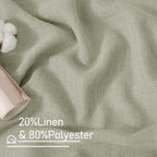 Semi Sheer Linen Curtains 36 Inch Length 2 Panels - Image 2