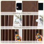 100% Blackout Curtains 96 Inch Length 2 Panels Set - Image 5