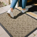 Yimobra Front Door Mat Outdoor Indoor 72x24, All-Season, All-Weather, Heavy Duty Welcome Door Mats Outside Entrance, Non Slip Porch Patio Entrance Mat, Light Beige