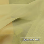 Mustard Yellow Sheer Curtains, 36 inch 2 Panels Set, Light Filtering Short - Image 5