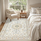 4x6 Area Rugs Living Room: Washable Vintage Rug - Image 3