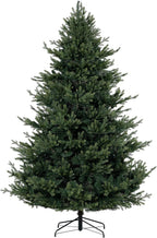 Kinsley 7.5ft Prelit Aritificial Christmas Tree with 4130 Branch Tips, 600 Warm Lights and Metal Stand, 59" Wide Realistic Traditional Christmas Tree with Lights by Naomi Home