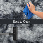 Tie-Dyed Dark Grey 2x8 Machine Washable Runner Rugs - Image 7