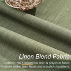 Topfinel Kitchen Curtains 54 Inch Length Linen Blackout Curtains - Image 2