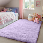 Fluffy Purple Rug 4x6 Ft, Shaggy Furry Rugs - Image 7