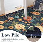 DUKINO 2.6x12 Kitchen Runner Rug, Floral Non Slip Washable Rug, Stain Resistant - Image 7