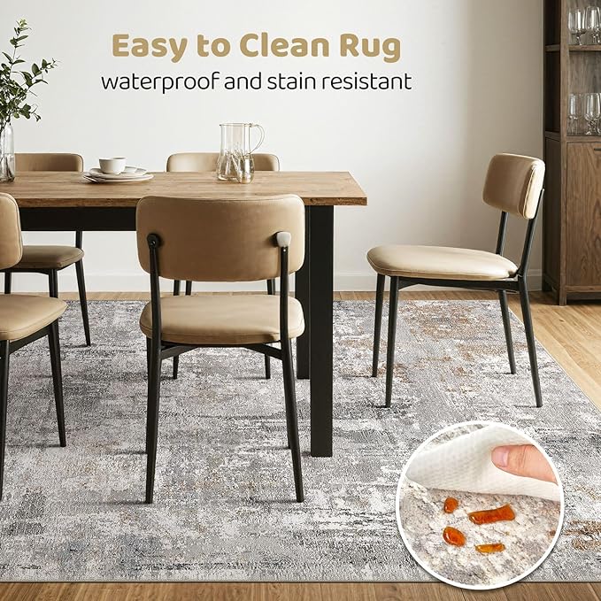 LOONGRUG 9x12 Area Rug Washable Large Neutral Modern Living Room Rugs | - Image 6