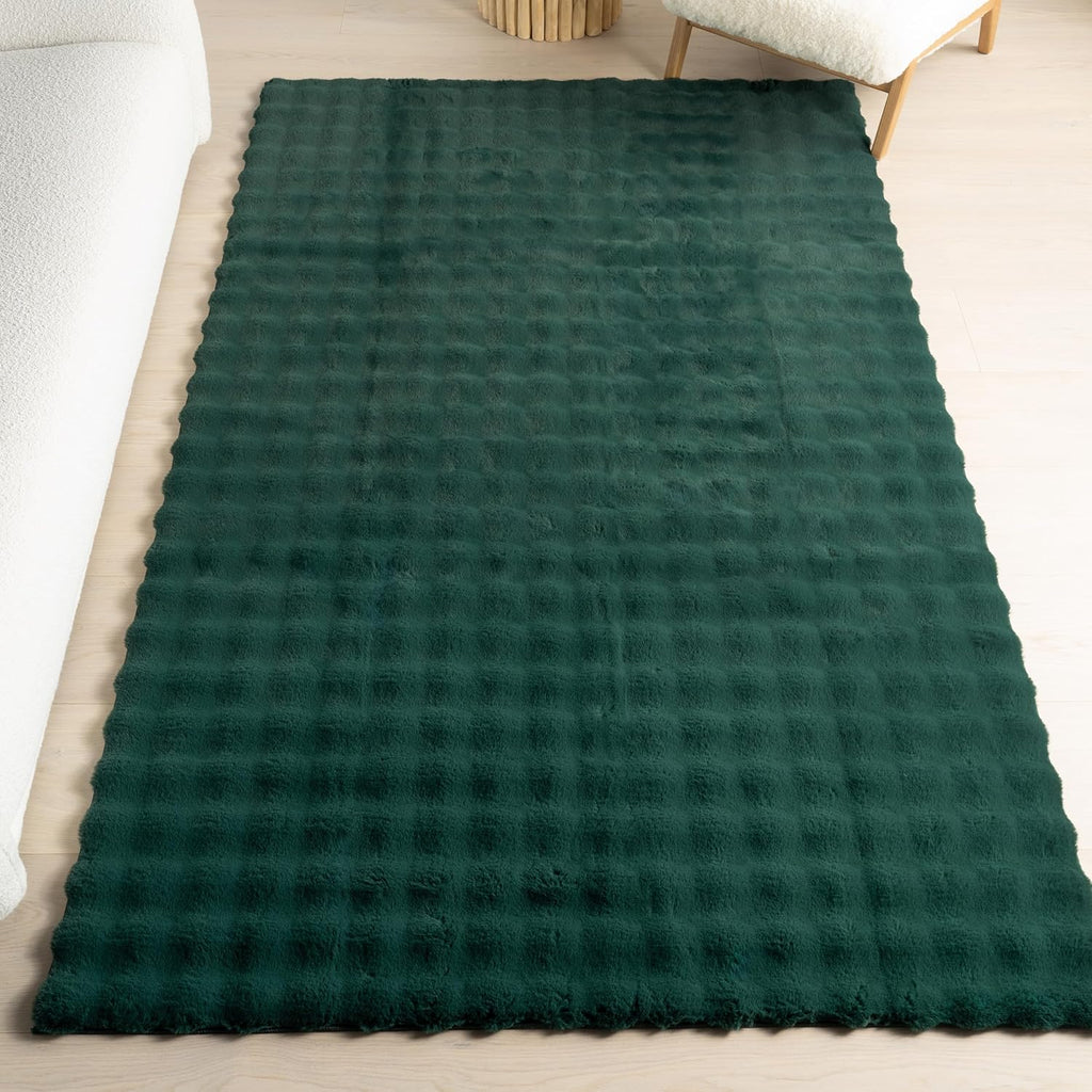 nuLOOM Jeni Checkered 5x8 Machine Washable Area Rug for Living Room Bedroom Dining Room Kitchen, Hunter Green